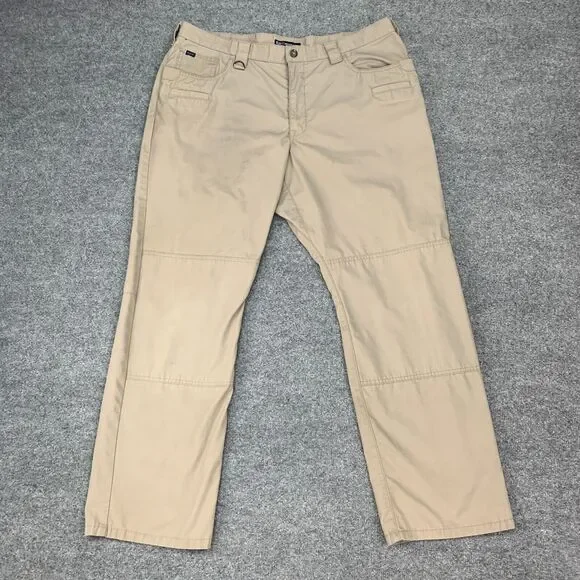 5.11 Tactical Pants Mens 38x32 Tan Ripstop Double Knee Breathable Double Knee - Picture 2 of 11